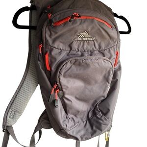 High Sierra Charcoal Backpack with Red Accents